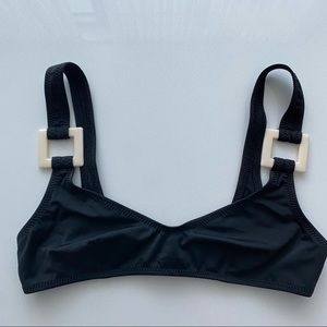 SOLID & STRIPED The Romy black Bikini swimsuit top